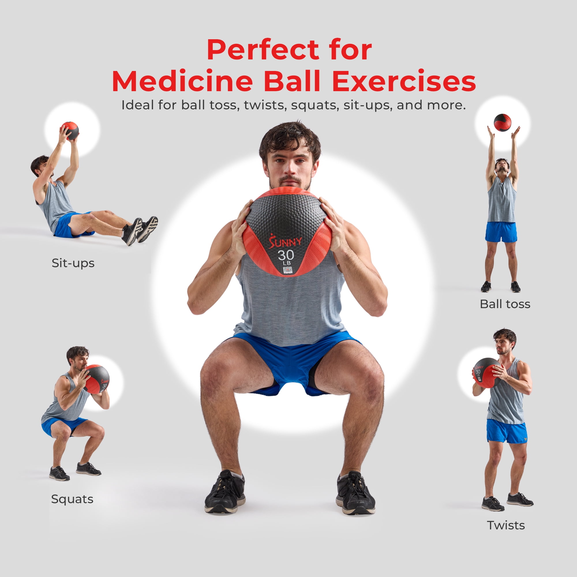 Sunny Health & Fitness Medicine Ball 8LBS - SF-EB03-8