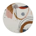 thumbnail image 2 of JEUXUS  Abstract Mid Century Art Round Tablecloths - Modern Bohemian Geometric Leaves Floral Plant Decorative Fabric Table Cover for Outdoor and Indoor Use, 2 of 7