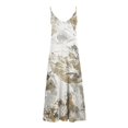 thumbnail image 4 of Vestido de Verano Casual sin Mangas Impreso Correa de Cuello en V Vestido de Sol Largo para las Mujeres, Vestido de Vacaciones Suelto, 4 of 5