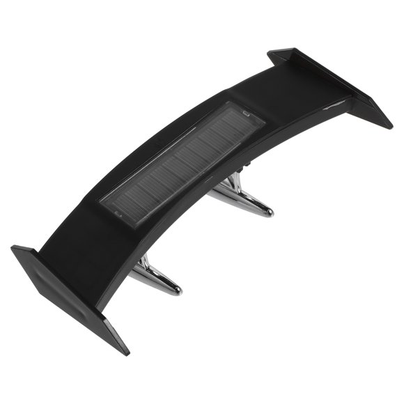 Raindrops Compact Black Car Spoiler Wing with Solar Light Easy Installation Rear Universal Spoiler