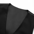 thumbnail image 6 of DLfVUB Slim Fit V Neck Solid Suit Vest for Men Vintage Gentleman Wedding Party Waistcoat Tank Trendy Chain Single Breasted Vests Tops With Pockets Black L, 6 of 9