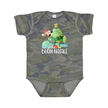 

Inktastic Buon Natale Cute Santa and Christmas Tree Gift Baby Boy or Baby Girl Bodysuit