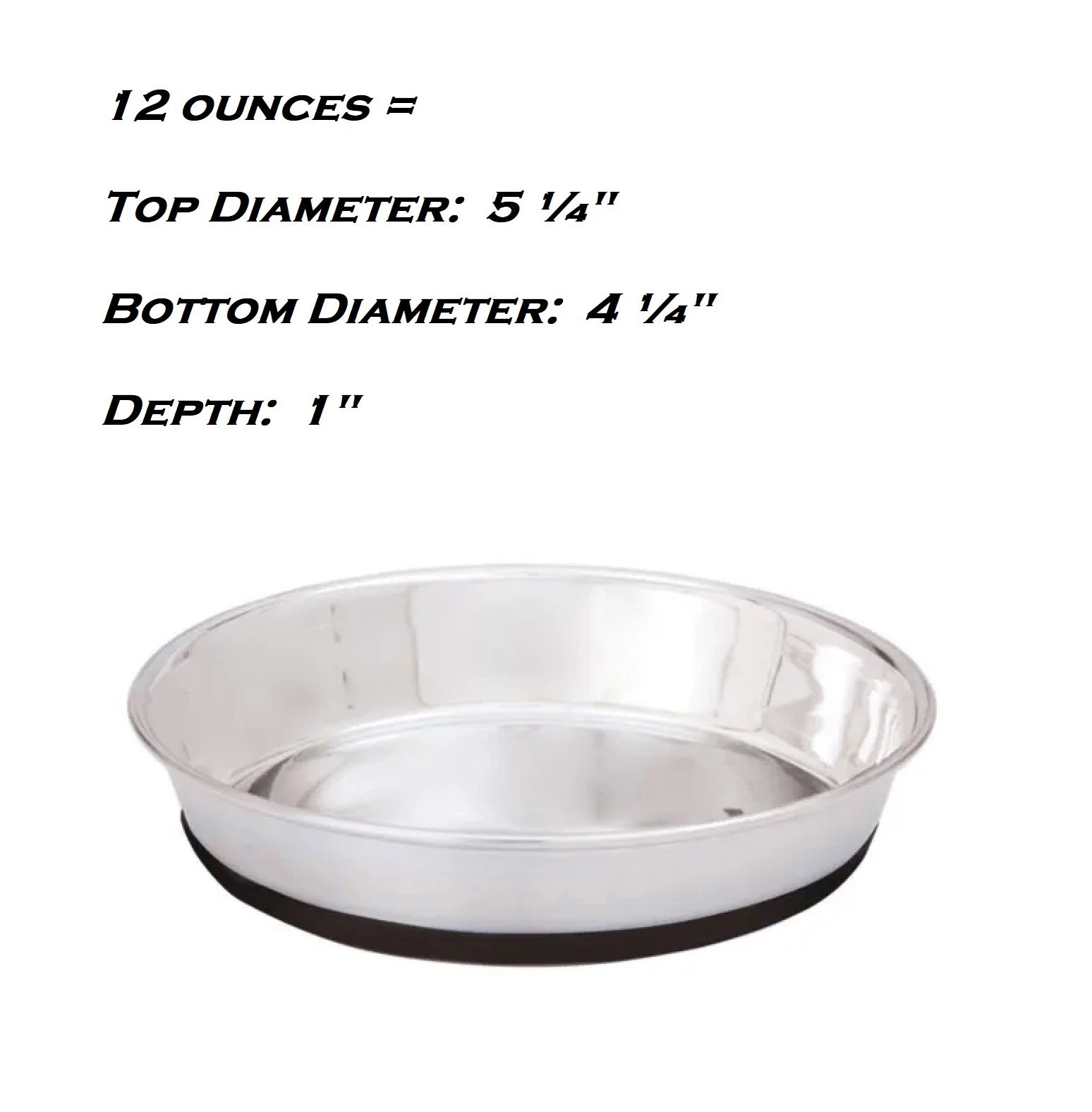 25 Shallow Steel Dish Bulk Packs Dog Food Water Puppy Kitten Bowls Short Snout (12 Ounces)