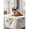 thumbnail image 6 of Yellow Brown Leaf Table Cloth, Modern Botanical Foliage Plant Country Waterproof Tablecloth for Rectangle Tables, Reusable Washable Fabric Table Cover for Restaurant Kitchen Dining Tables 52"x70", 6 of 6