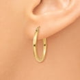 thumbnail image 3 of Real 14kt Yellow Gold Polished 2mm Tube Hoop Earrings; for Adults and Teens; for Women and Men, 3 of 4
