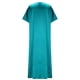 thumbnail image 5 of mfyjkho Vestidos para mujer, Vestido informal holgado de satén con cuello en V y botones de color liso para mujer Vestidos maxi para mujer l, 5 of 8
