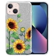 thumbnail image 1 of WIRESTER Clear/Silver Glitter Case, Sparkle Bling TPU Cover for Apple iPhone 13 6.1" 2021, Sunflowers Flowers, 1 of 3