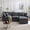 Dark Gray, variant on Harper & Bright Designs L-Shaped Convertible Sectional Sofa with Reversible Sleeper Chaise, Upholstered 3 Seater Corner Couch with Down Filled for Living Room Apartment Office, 104.3" Light Gray