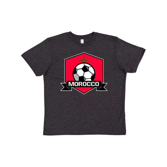 Inktastic Soccer Morocco Flag Banner Youth T-Shirt