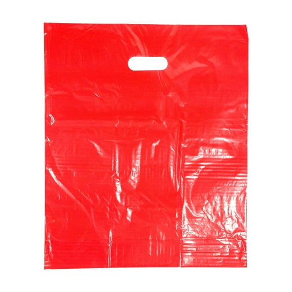 SSWBasics Merchandise Bags - Lightweight - Red - (15x18) - Pack of 500