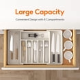 thumbnail image 2 of Organizador de cajones para cubiertos Lifewit, ampliable, blanco, grande, 2 of 8