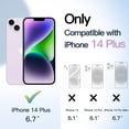 thumbnail image 2 of JETech Case for iPhone 14 Plus 6.7-Inch, Shockproof Phone Bumper Cover, Solid Color Matte TPU Frame, Anti-Scratch Clear Back (Purple), 2 of 6