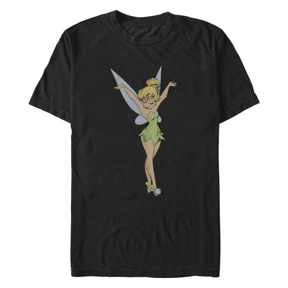 Men's Peter Pan Tinker Bell Colored Sketch Graphic T-Shirt