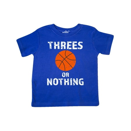 

Inktastic Basketball Threes or Nothing Gift Toddler Boy or Toddler Girl T-Shirt