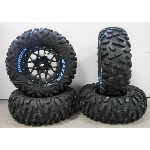 ITP Hurricane 14" Wheels Black 30" BigHorn Tires Can-Am Commander Maverick Renegade Outlander Defender