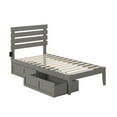 thumbnail image 3 of AFI Oxford 14" Twin Wood Platform Bed Frame with Set of 2 Storage Drawers, Grey, 3 of 6