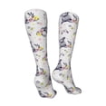 thumbnail image 3 of Kdxio Rabbit And Butterfly Funny Silky Novelty Funky Long Knee High Socks Soft 3D Print Cosplay Crazy Stockings for Men Women, 3 of 8