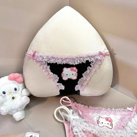 Y2K Sanrioed Kuromi Hello Kitty Underwear Cotton Panties Women s Anime Kawaii Low Waist Briefs Lace Tie Sexy Girls Soft Students