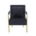 thumbnail image 2 of Mid Century Modern Armchair - 23.4" Wide Living Room Accent Chair with Metal Legs, Upholstered Lounge Chair for Bedroom, Reading Nook, Office, 2 of 7