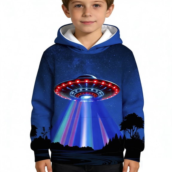 Toddler Hoodies Boys Winter Long Sleeve Straight Floral Graphic Classic Fit Workout School Casual Outfits