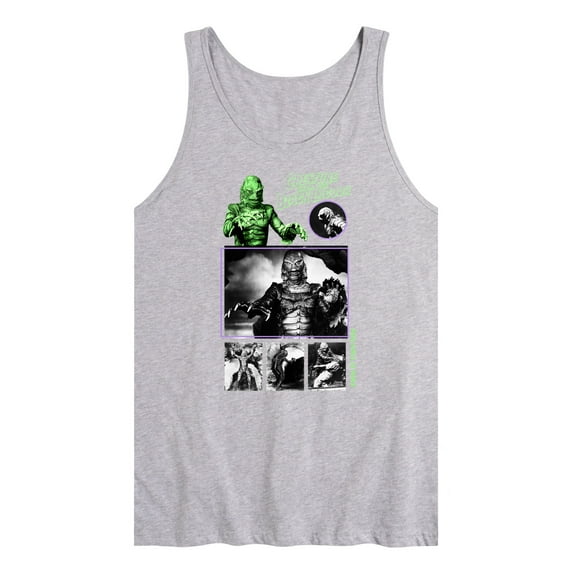 Classic Monsters - Creature From The Black Lagoon - Swim At Own Risk - Black and White Photos - Men's Jersey Tank Top