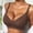 🔥 Brown, variant on Everyday Bras Comfortable Breathable Seamless Bras Seamless Ice-Silk Plus-Size Front-Closure Wireless Bra Breathable Gathered Adjustable Straps Tank-Style Support for Everyday Wear Stretch