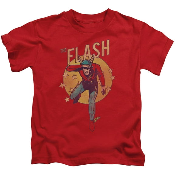 Dc Flash - Circle & Stars - Juvenile Short Sleeve Shirt - 4