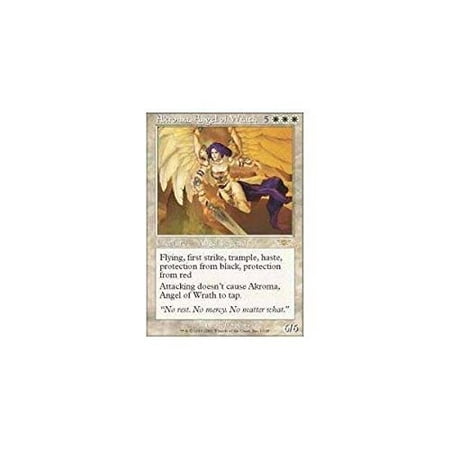 Magic: the Gathering - Akroma, Angel of Wrath - Legions, A single individual card from the Magic: the Gathering (MTG) trading and collectible card game (TCG/CCG). By Magic the Gathering Ship from