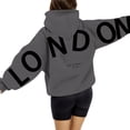 thumbnail image 2 of kamemir Hoodies for Women Womens Oversized Sweatshirts Crewneck Long Sleeve Tops Pullover Fall Fashion Clothes with Pocket(Dark Gray,XL), 2 of 4