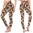 thumbnail image 4 of QATAINLAV Butt Lifting Leggings for Women Milk Silk Soft Stretch Workout Leggings Tie Dye Prints Tummy Control Yoga Pants Full Length Tights Brown S on Sale Clearance 2025, 4 of 6