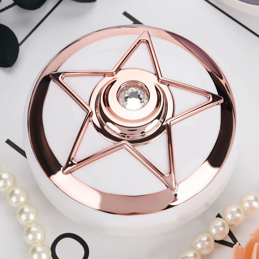 YLSHRF 3 Colors Portable Contact Lens Box with Mirror Pentagram Shape