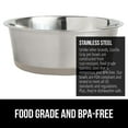 Gorilla Grip Stainless Steel OIF8 Metal Dog Bowl Set Rubber Base, Heavy