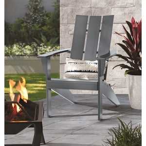 Mainstays Wood Outdoor Modern Adirondack Chair, Grey