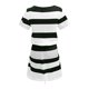thumbnail image 4 of MELDVDIB Vestido corto informal de verano para mujer, con escote en V, manga corta, a rayas y bolsillos, en oferta., 4 of 5