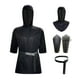 thumbnail image 1 of Camisas con mangas de codo lisas para hombre, pantalones cortos, jersey de cuello redondo, conjuntos de ropa de cosplay suaves y cómodos, blusa de poliéster para hombre, 1 of 8