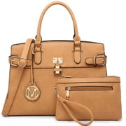 MKP Female Satchel Handbags Shoulder Tote Top Handle Bags with Matching Wristlet Wallet