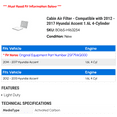 thumbnail image 2 of Cabin Air Filter - Compatible with 2012 - 2017 Hyundai Accent 1.6L 4-Cylinder 2013 2014 2015 2016, 2 of 2
