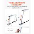 thumbnail image 3 of VEVOR Universal RV Stabilizer, RV Bumper Stabilizer for Trailers, Campers, Fifth Wheel, Compact Foldable Design for Easy Storage, Adjustable Height from 12 inch to 28 inch, Reduces RV Wobble, 2PCS, 3 of 9