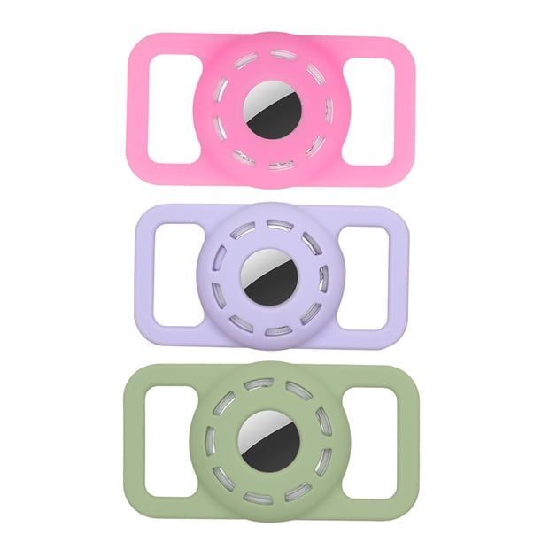 Soporte para collar de perro compatible con rastreador Apple Airtag, silicona suave avanzada