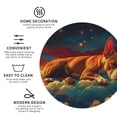 thumbnail image 3 of Fuzoiu Colorful Starry Sky Sleep Dog Print Leather Coasters Set,Drink Coasters Set of 4,for Tabletop Protection, Durable PVC Coasters,Home Décor and Housewarming Gift-Round Shape, 3 of 6