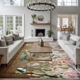 thumbnail image 3 of Brown Turtle Coastal Area Rugs 6'x9', Small Throw Rugs for Kitchen Dining room, Vintage Nautical Summer Beach Coral Octopus Indoor Outdoor Rug Non-Slip Low Pile Carpet Runner Reversible Floor Mats, 3 of 8
