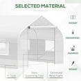 thumbnail image 4 of Outdoor Lighting Outsunny 20' x 10' x 7' Outdoor Walk-in Greenhouse, Tunnel Green House with Roll-up Windows, Zippered Door, PE Cover, Heavy Duty Steel Frame, White,Outdoor Wall Lights, 4 of 5