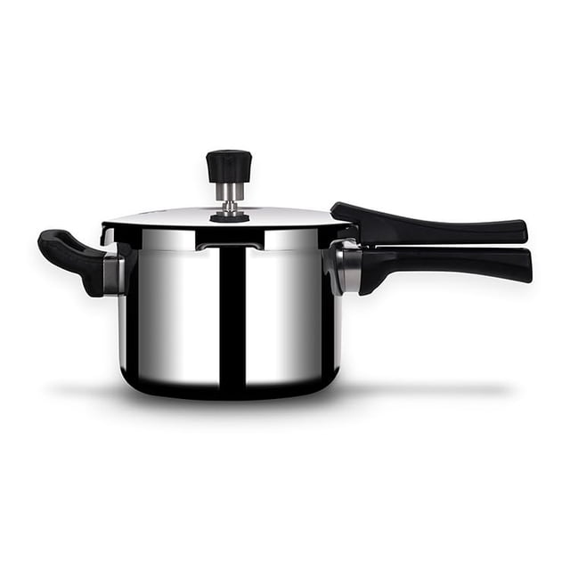Stellar Autocuiseur en Acier Inoxydable à Triple Finition Miroir avec Joint 5 Litres / Poignée Sans Rivet / Base pour Induction et Gaz / Garantie de 7 Ans