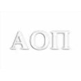 thumbnail image 3 of Rage Paints Officially Licensed Alpha Omicron Pi 8" x 3" Window Decal - White, 3 of 4