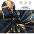 thumbnail image 5 of Navy Blue Marble Shower Curtain, Grid Honeycomb Irregular Plaid Geometric with Gold Leaf Bathroom Curtain for Modern Bathtub Decor Waterproof Fabric Machine Washable with 12 Hooks,36"x72", 5 of 6