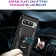 thumbnail image 6 of TECH CIRCLE Armor Cover for Google Pixel 8 Pro,Heavy Duty Shockproof Ring Holder Kickstand Hybrid Rugged Case Military Grade Drop Protection Phone Case Support Magnetic Car Mount ,Black, 6 of 7