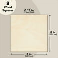thumbnail image 5 of Bright Creations Wood Squares - 8-Pack, 8 x 8 in, 1/8 in Thick Basswood Plywood - Unfinished Thin Wooden Panels for DIY Crafts, Laser Cutting & Craft Paint, 5 of 10