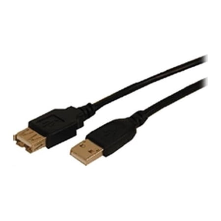 UPC: 0808447023930 | Comprehensive USB2-AA-MF-3ST Black USB 2.0 A Male to A Female Cable