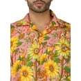 thumbnail image 7 of Stylore Mens Hawaiian Shirt Short-Sleeve Funky Summer Sunflower Pink 2XL, 7 of 7