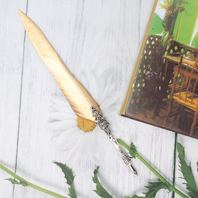 Pluma De Pluma Pluma De Pluma Pluma De Pluma Antigua Clásico Vintage Pluma Pluma Pluma Estilográfica Botella De Tinta Conjunto Papelería Regalo #2